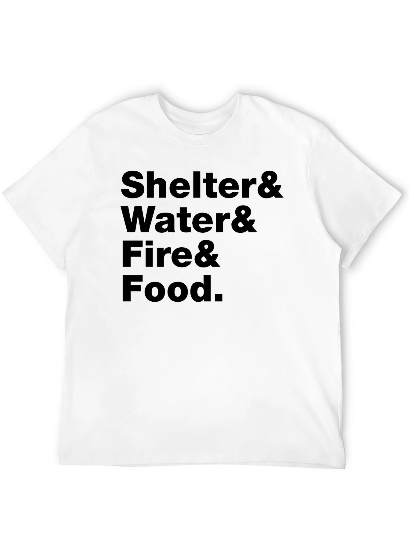Shelter Water Fire Food T-Shirt