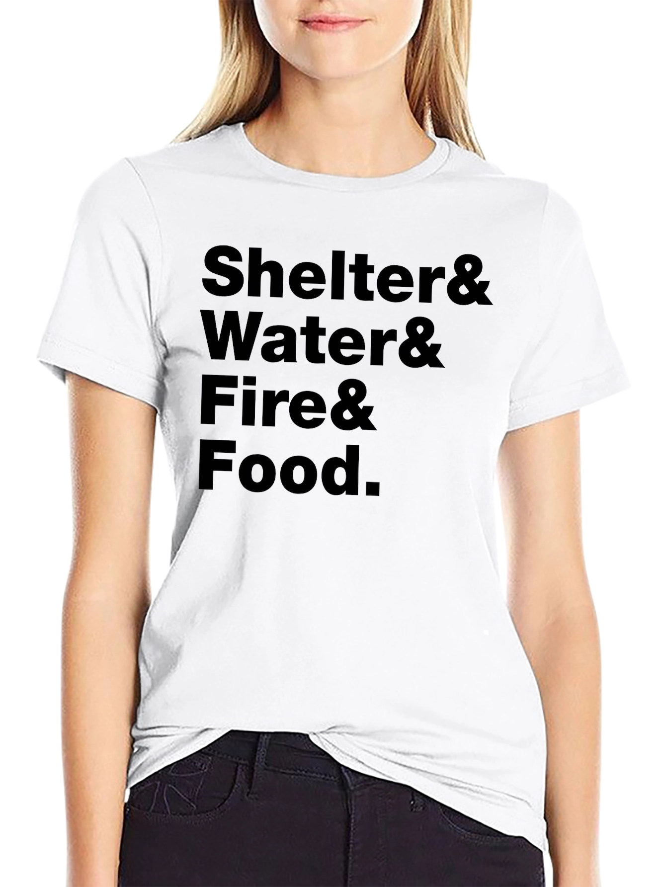 Shelter Water Fire Food T-Shirt