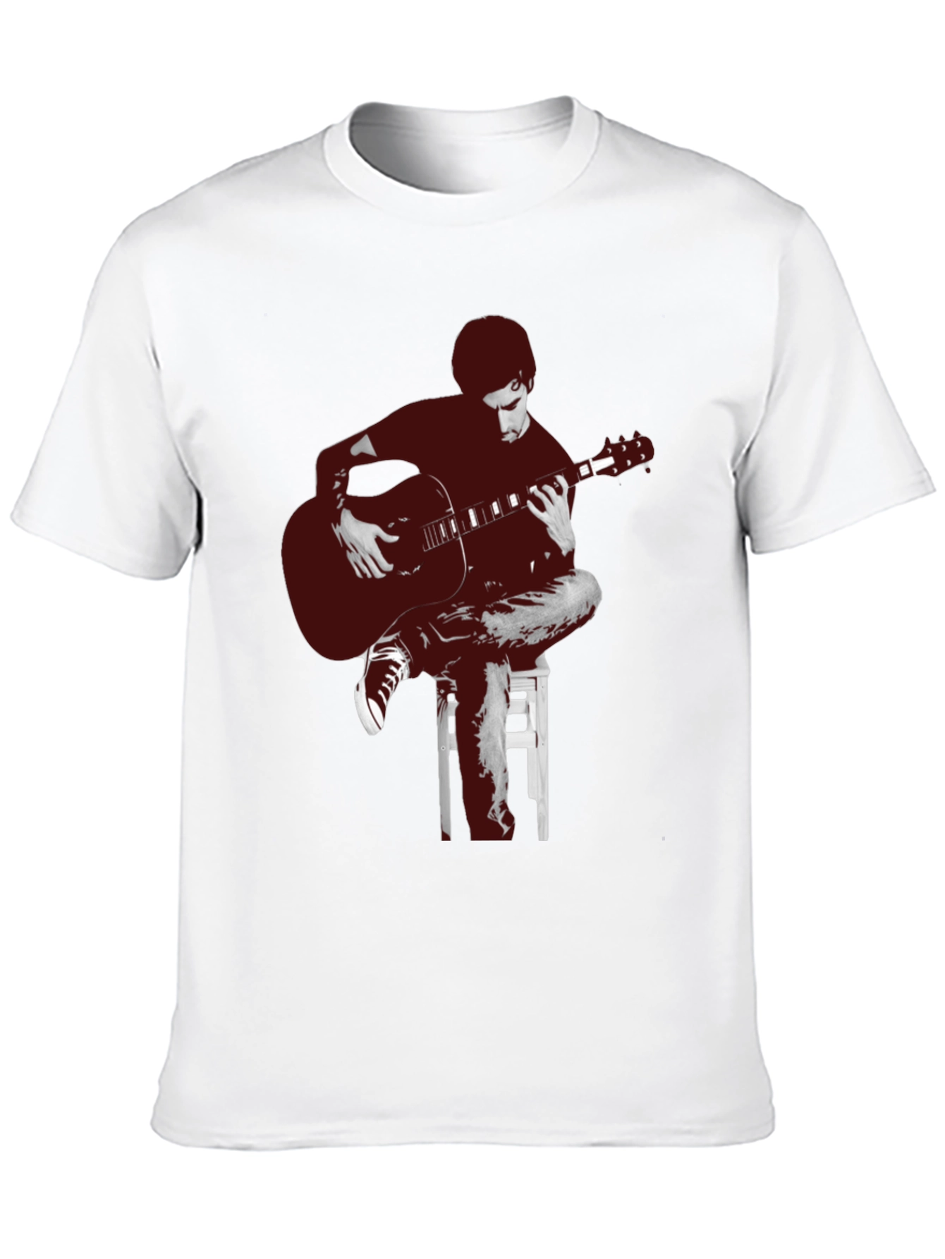 Guitar Player Graphic Tee - Unisex Black T-Shirt