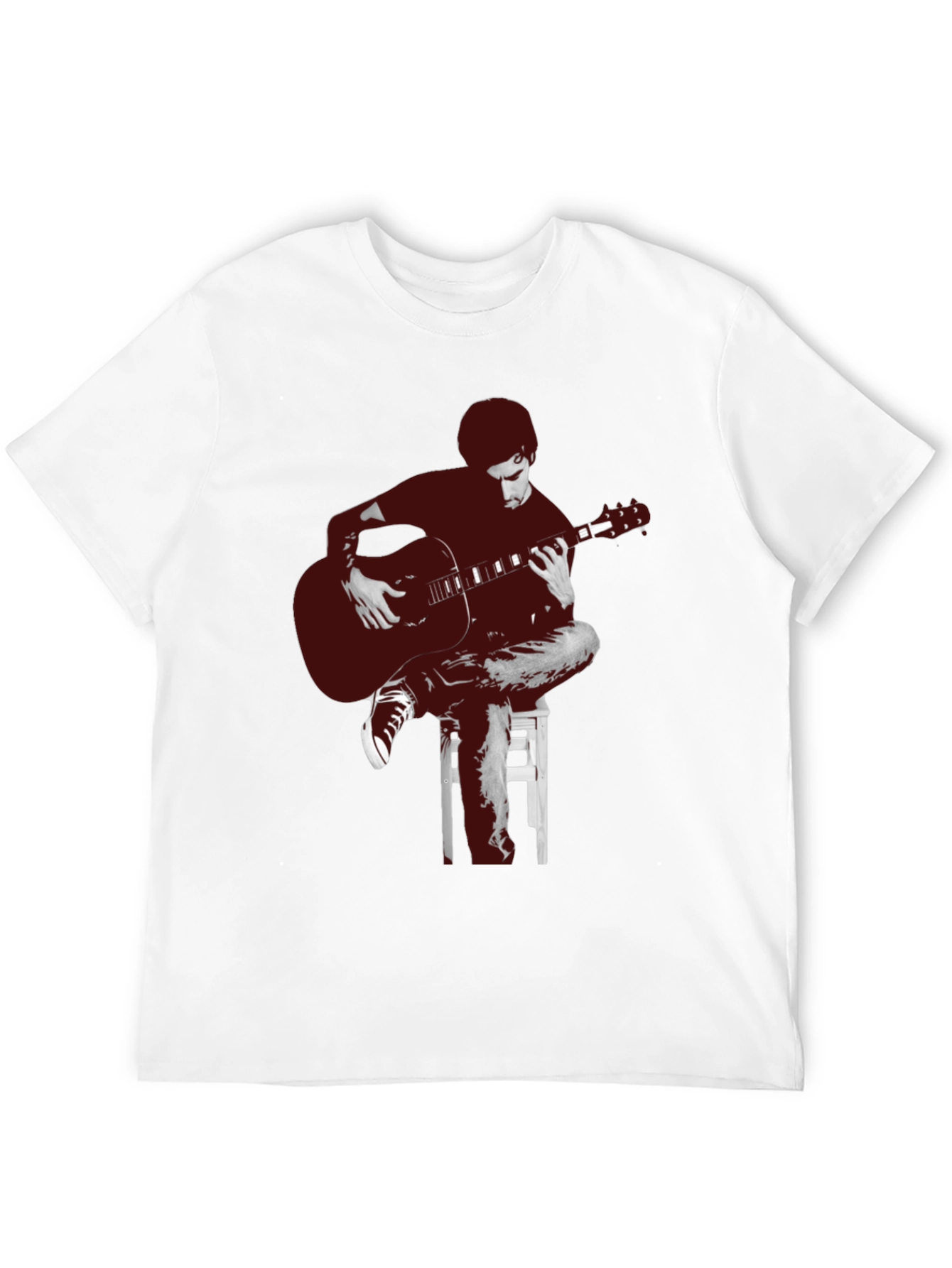 Guitar Player Graphic Tee - Unisex Black T-Shirt