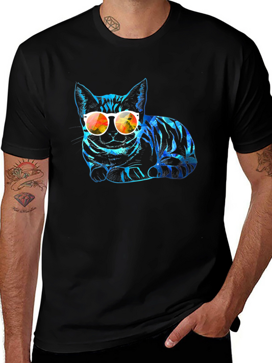 Cool Cat Graphic Tee - Stylish Animal Print Shirt