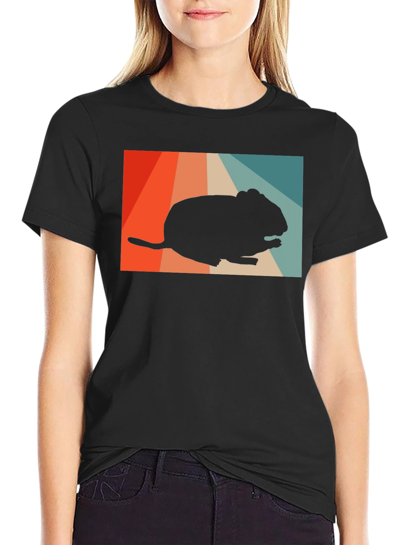 Retro Chinchilla Silhouette T-Shirt