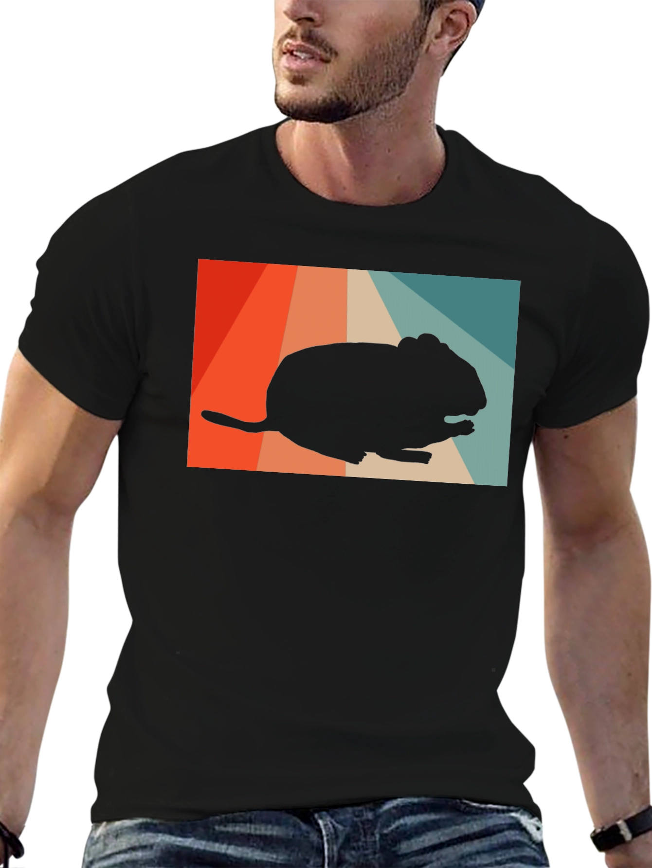 Retro Chinchilla Silhouette T-Shirt