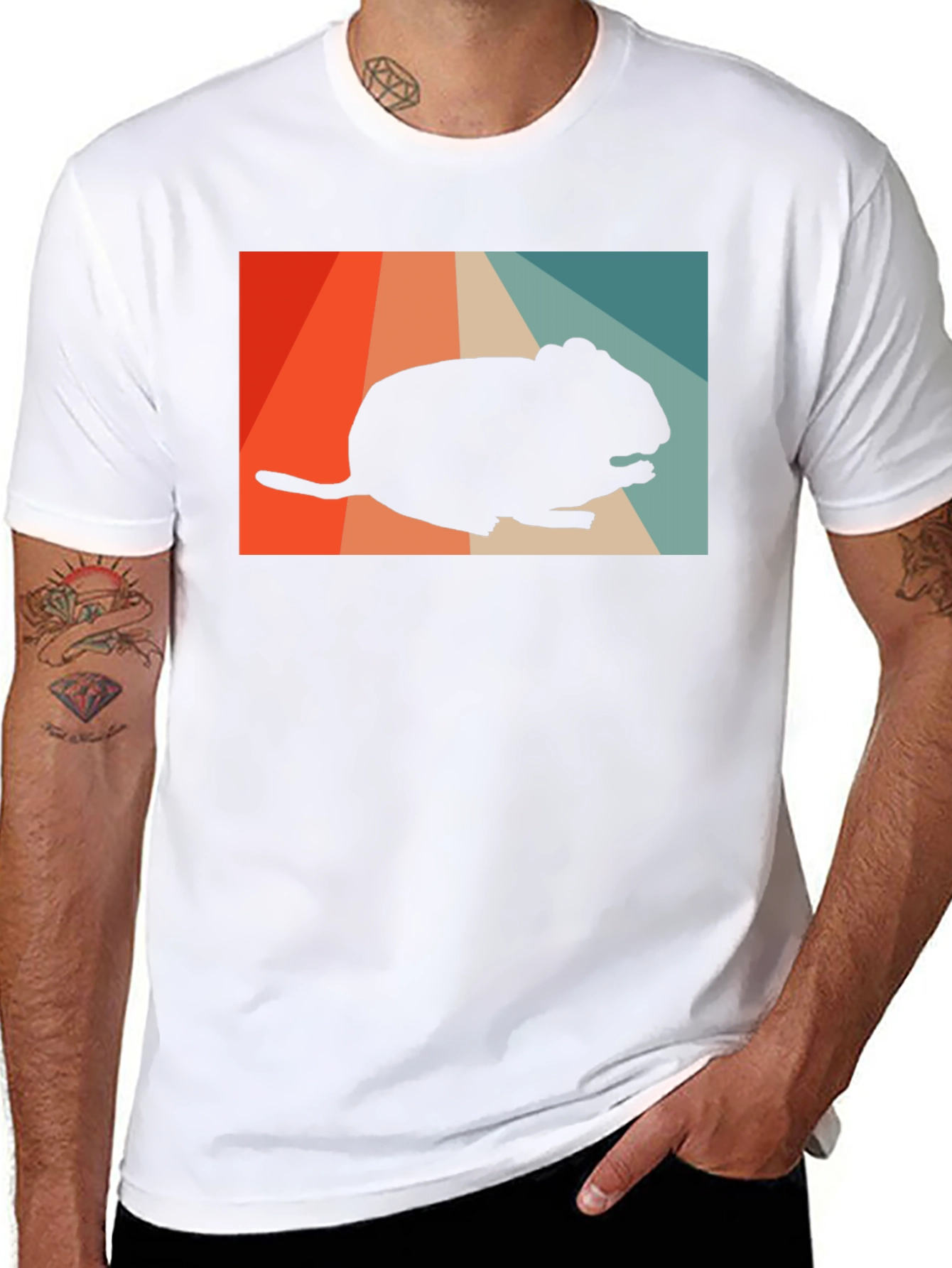 Retro Chinchilla Silhouette T-Shirt
