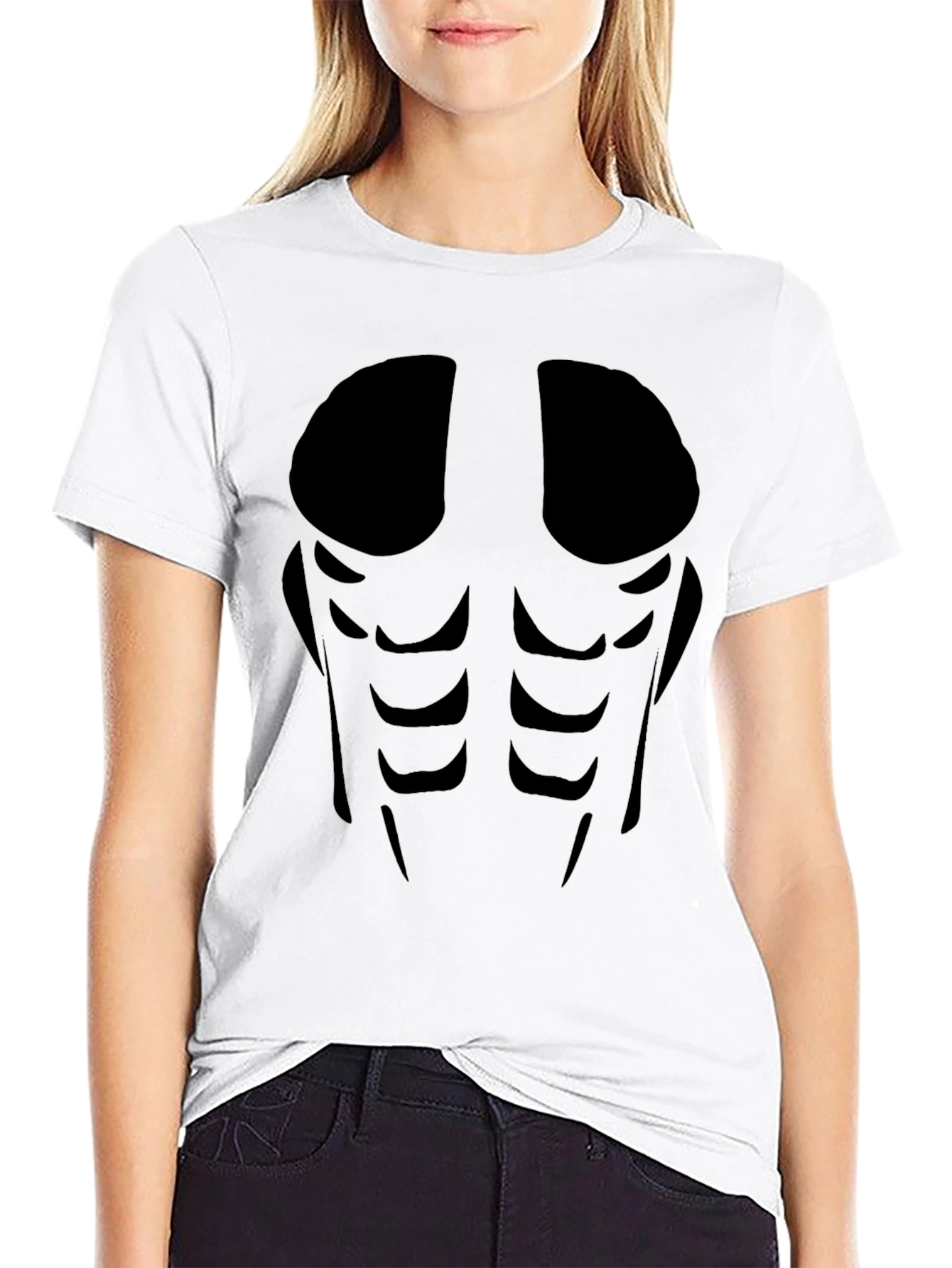 Mens Abs Silhouette Graphic Tee - Black