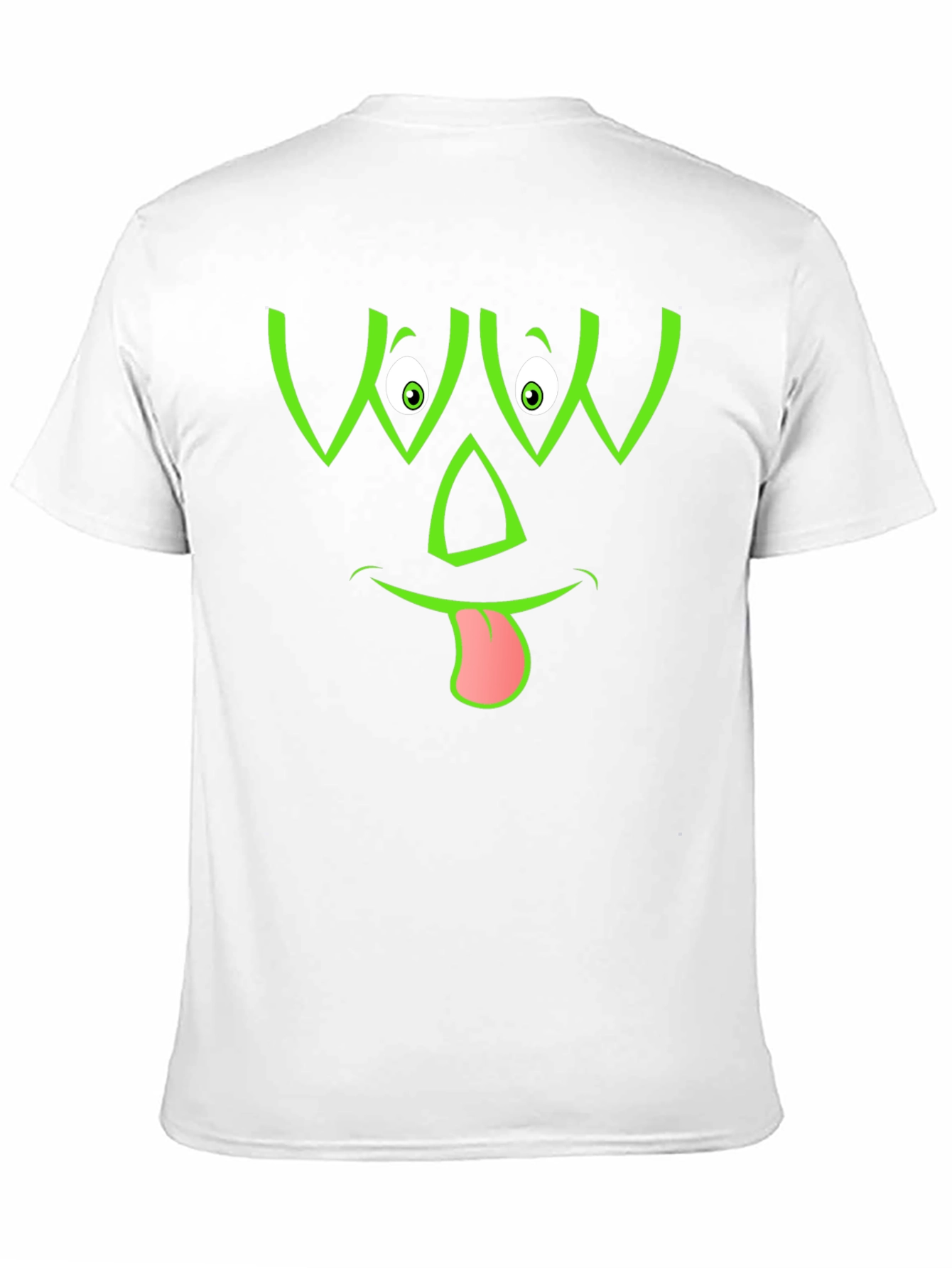 Funny Green Face Graphic Black T-Shirt