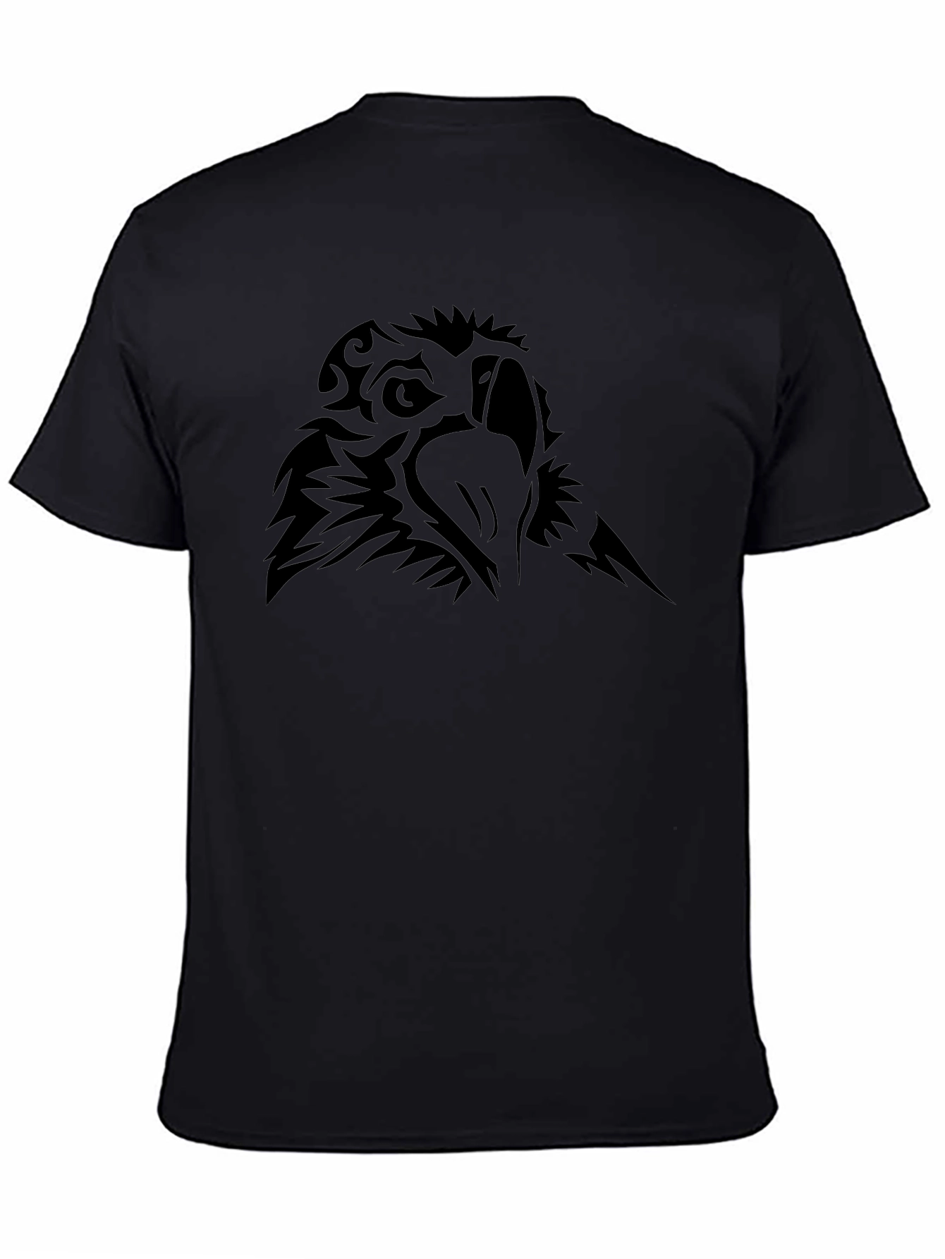 Mens Black Tribal Eagle Graphic T-Shirt