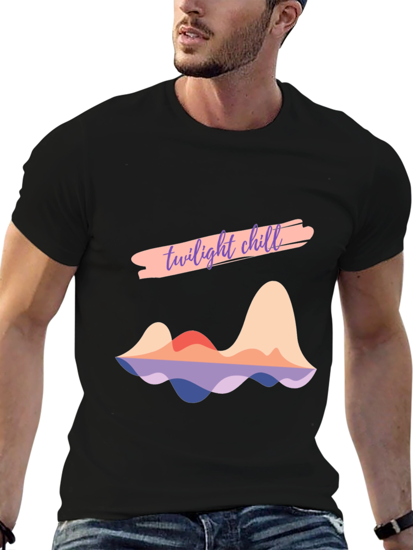 Twilight Chill Graphic Tee - Stylish Comfort