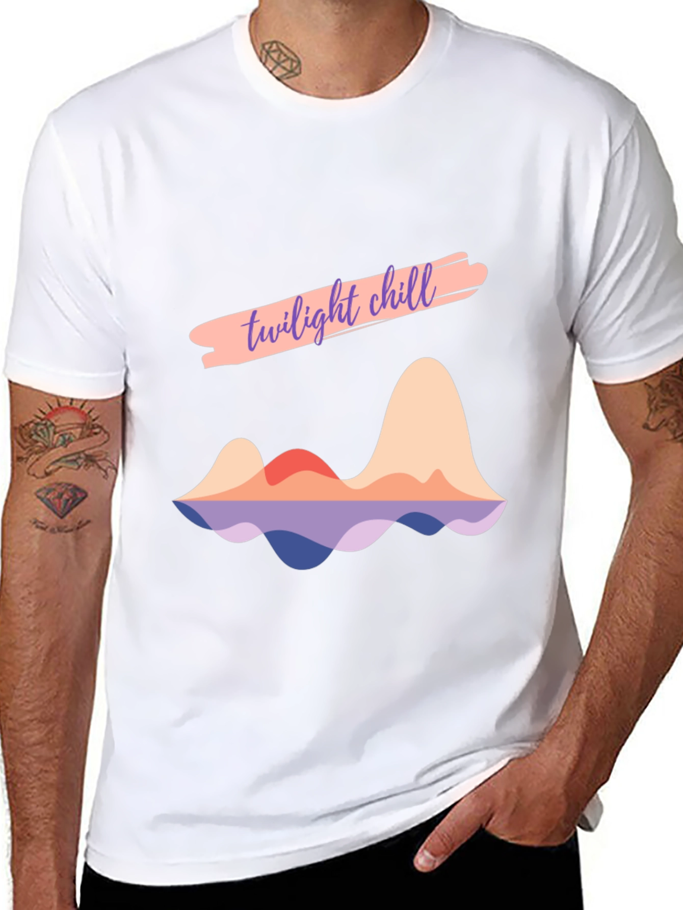 Twilight Chill Graphic Tee - Stylish Comfort
