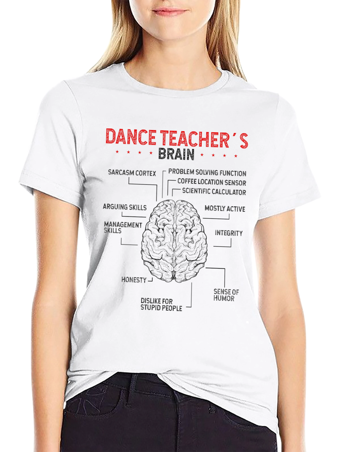 Dance Teacher Brain Anatomy T-Shirt Funny Gift