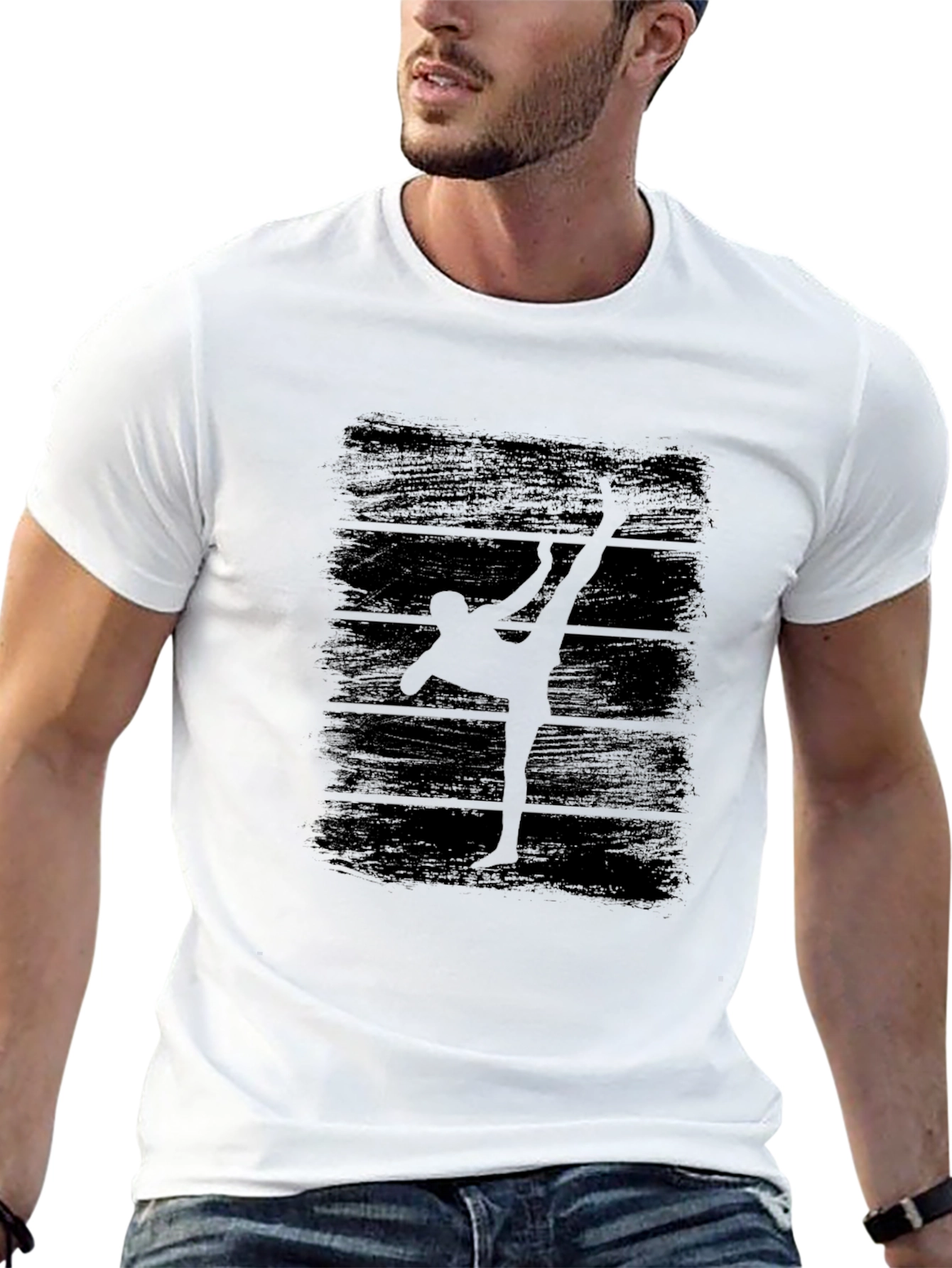 Martial Arts Graphic Print Black T-Shirt