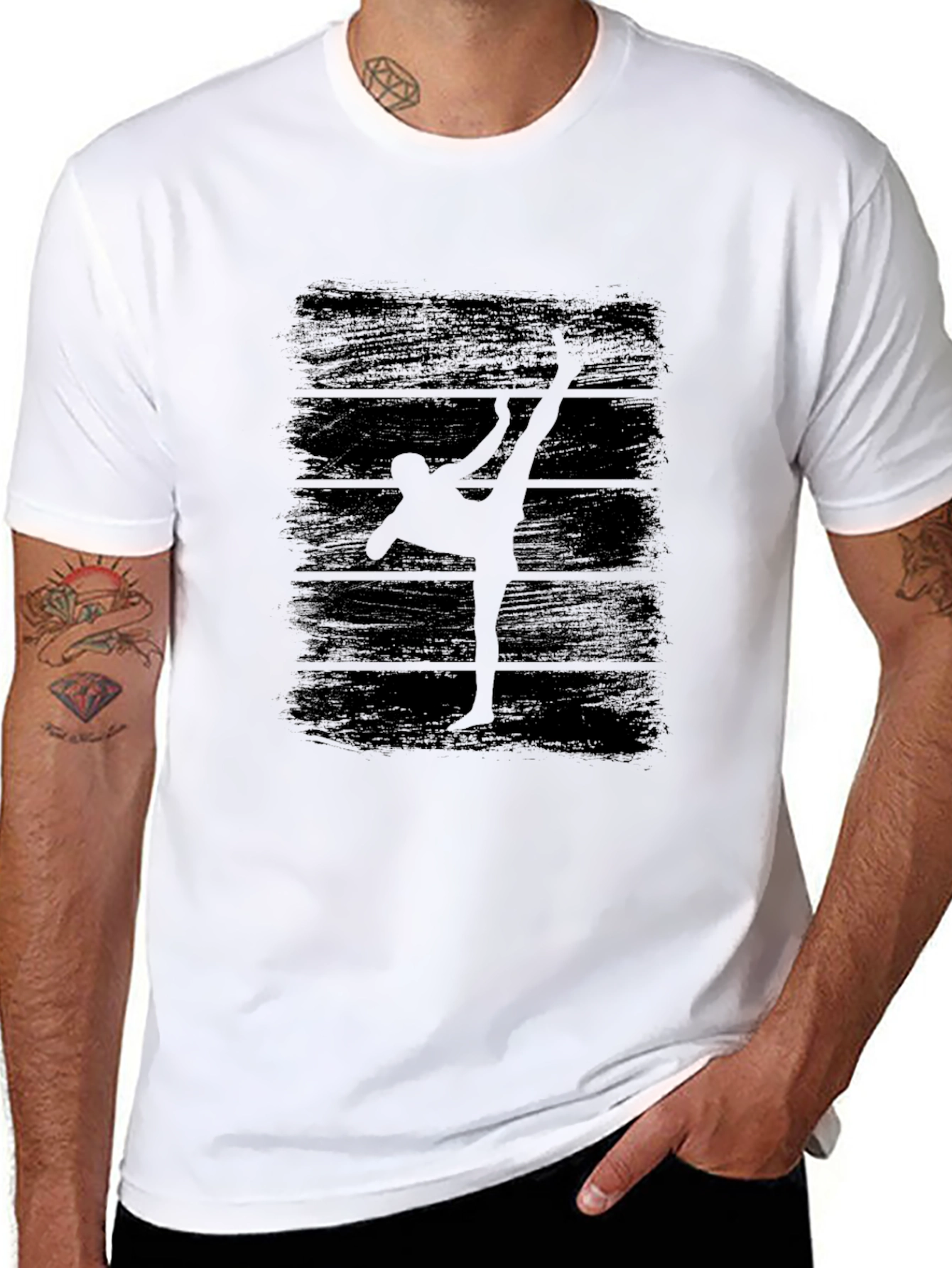 Martial Arts Graphic Print Black T-Shirt