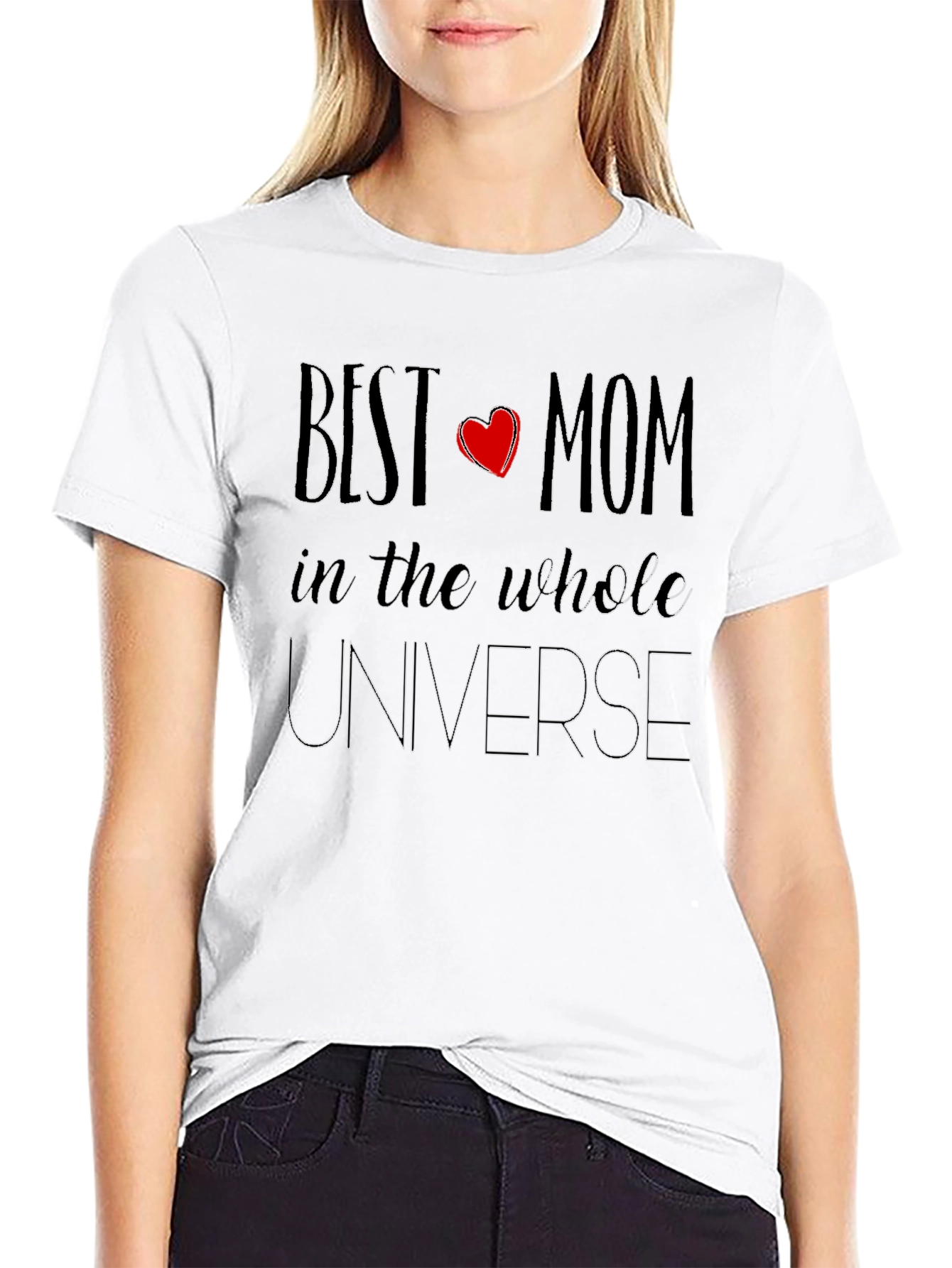 Best Mom in the Universe Black T-Shirt
