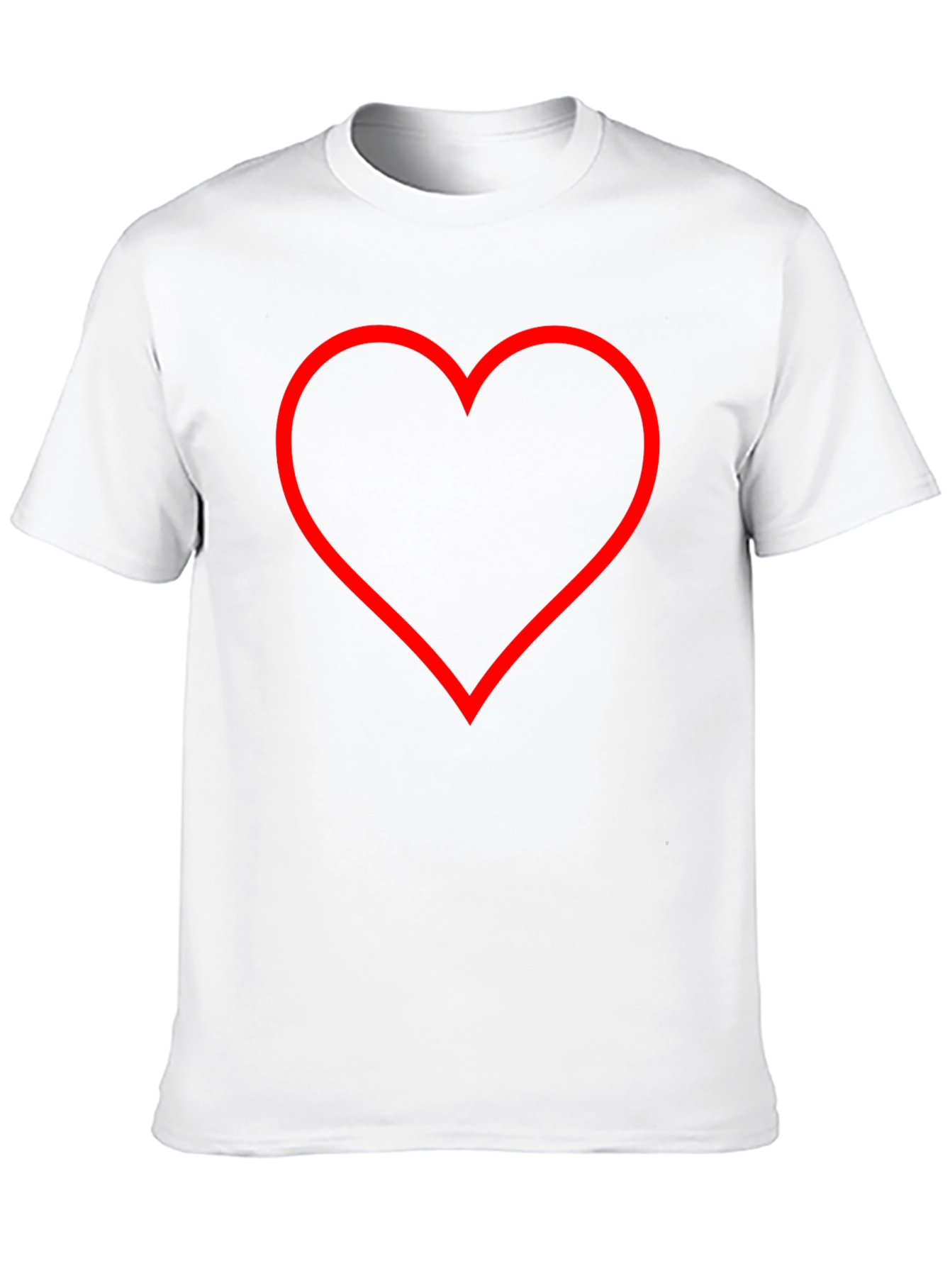 Heart Outline Black T-Shirt