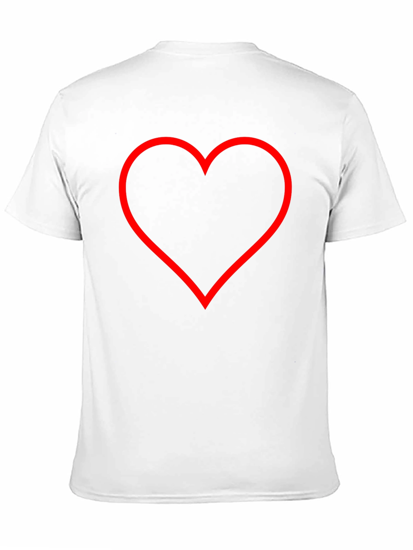 Heart Outline Black T-Shirt