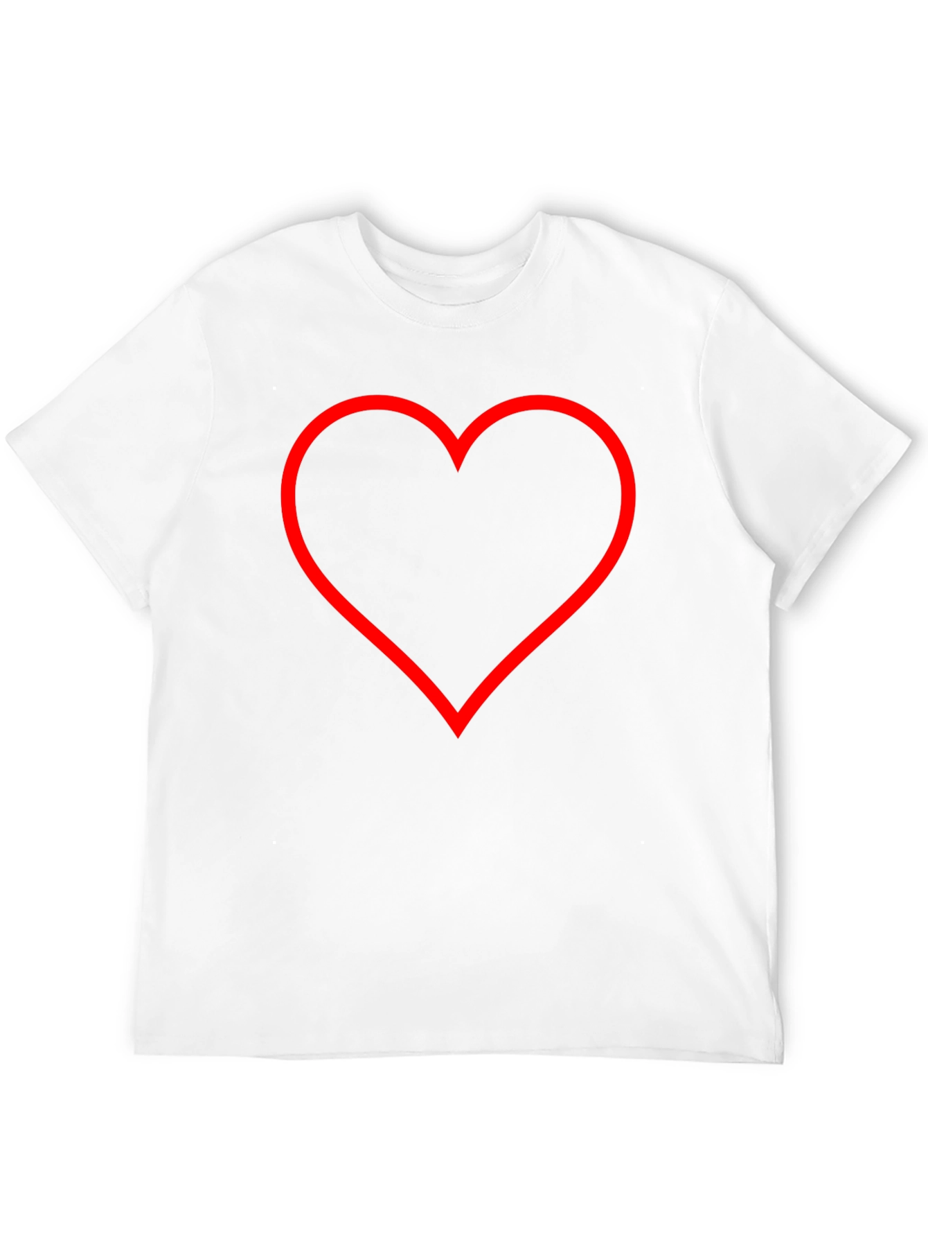 Heart Outline Black T-Shirt