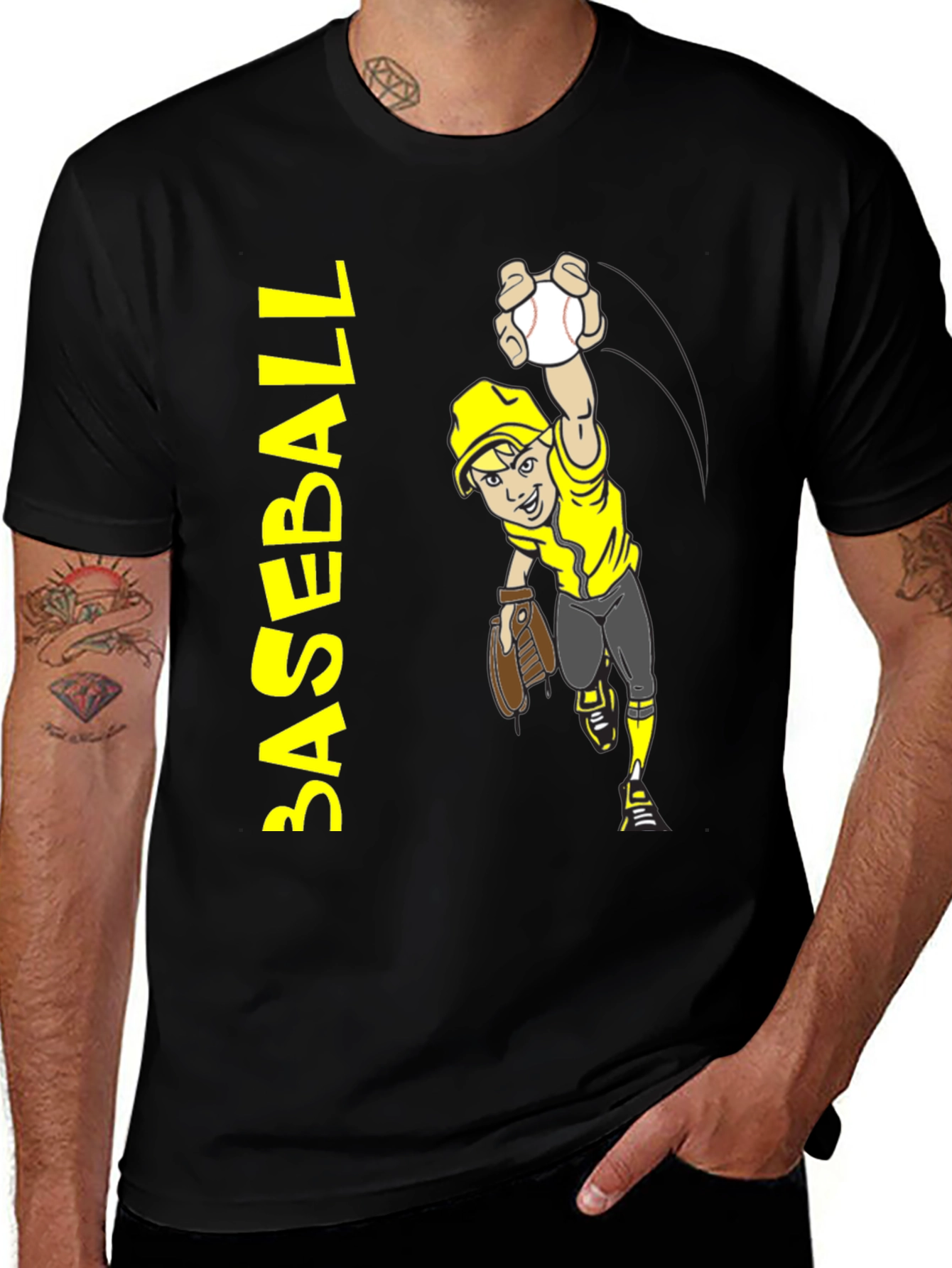 Cartoon Baseball T-Shirt