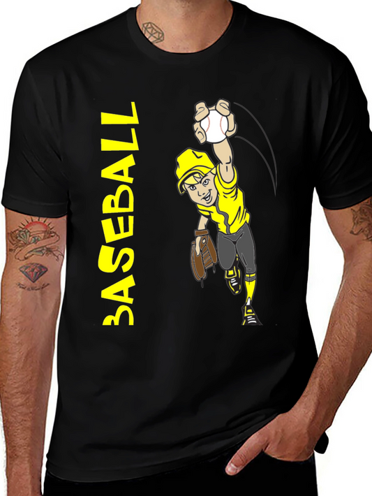 Cartoon Baseball T-Shirt