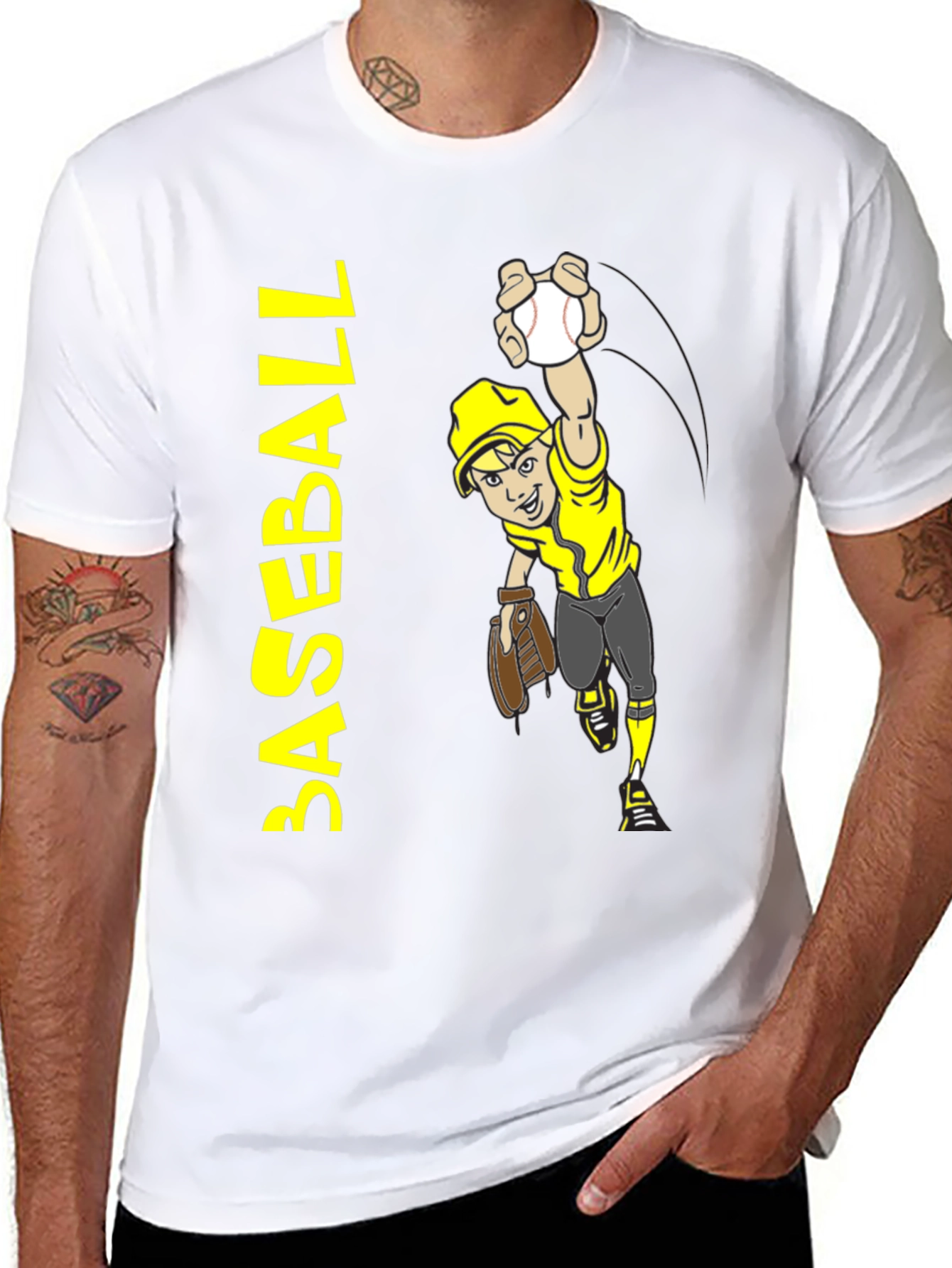Cartoon Baseball T-Shirt
