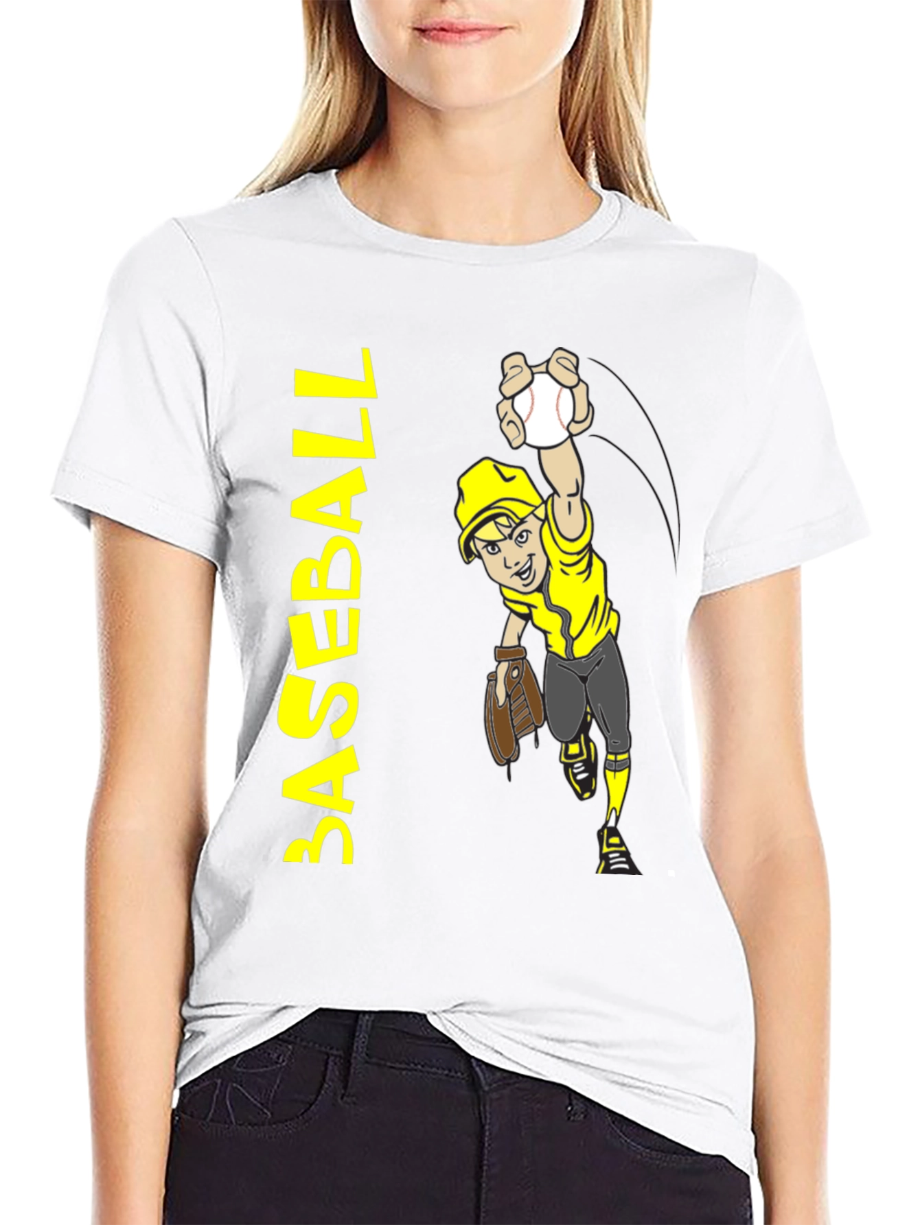Cartoon Baseball T-Shirt