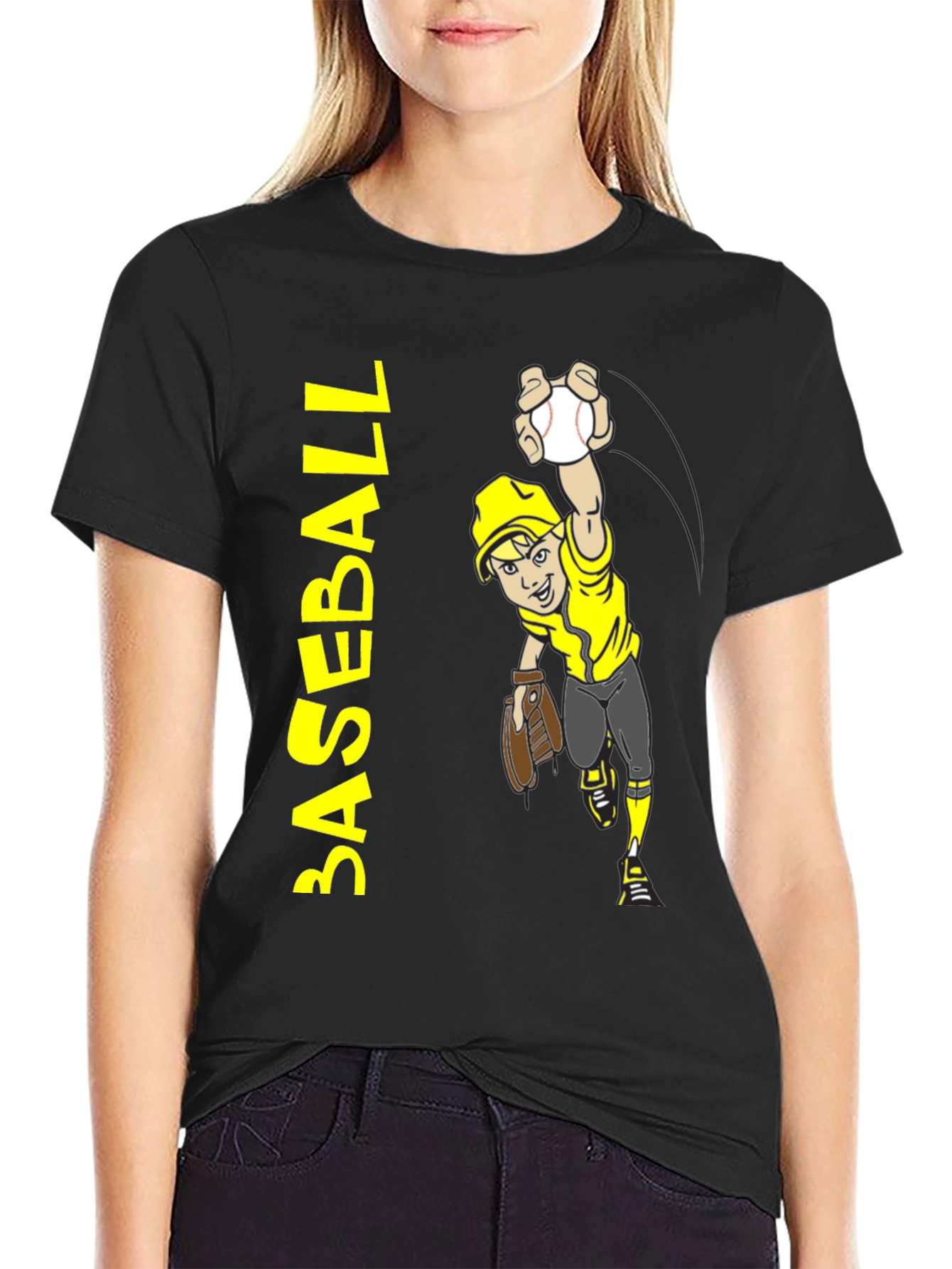 Cartoon Baseball T-Shirt