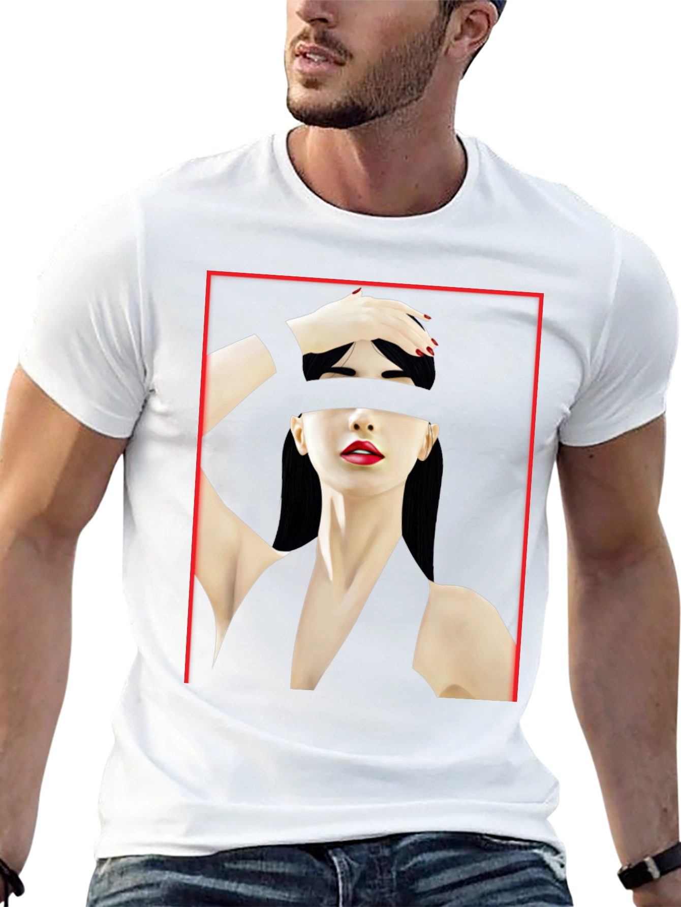 Abstract Woman Graphic Tee - Edgy Style