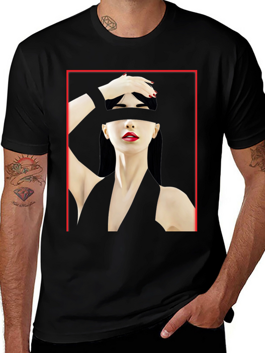 Abstract Woman Graphic Tee - Edgy Style