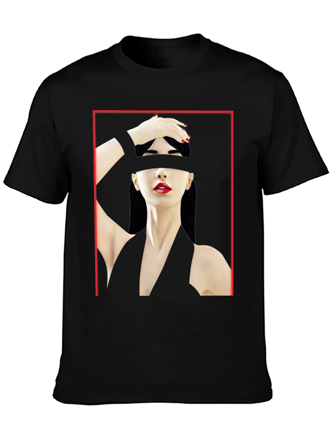 Abstract Woman Graphic Tee - Edgy Style