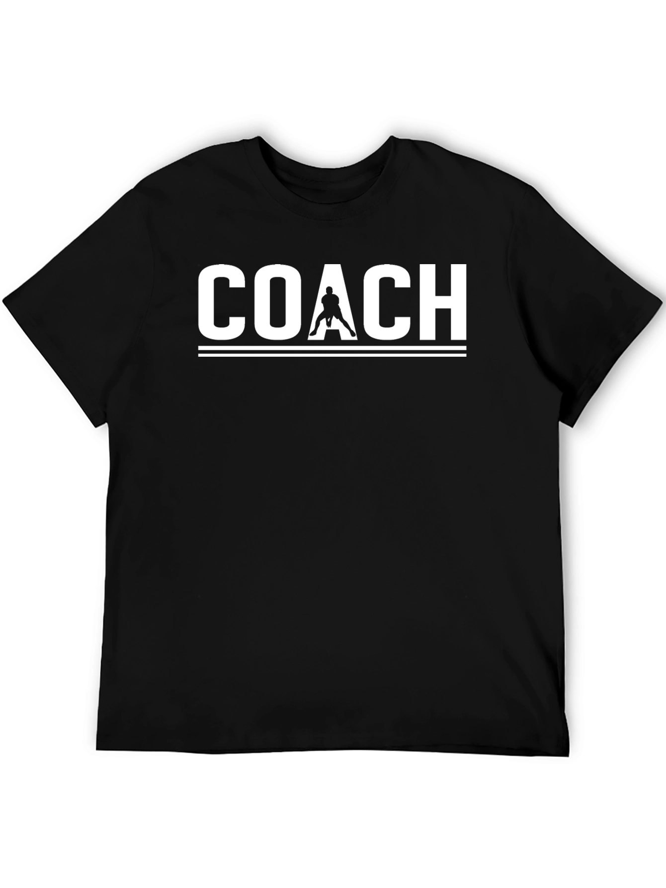 Hockey Coach Graphic T-Shirt - Black