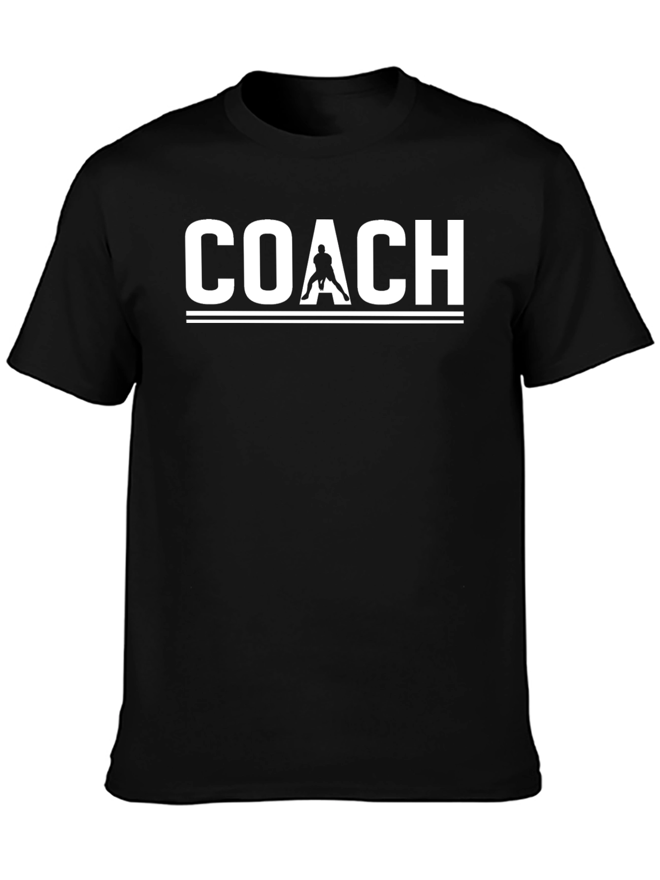 Hockey Coach Graphic T-Shirt - Black