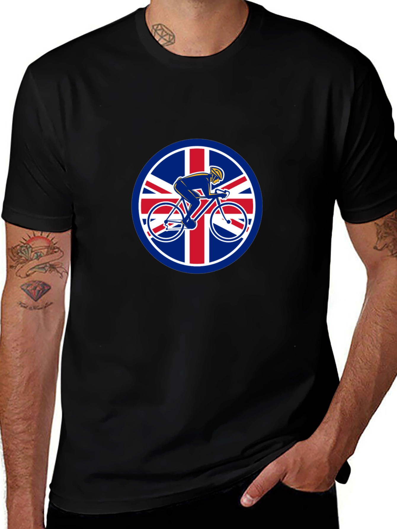 British Cyclist T-Shirt - Union Jack Design