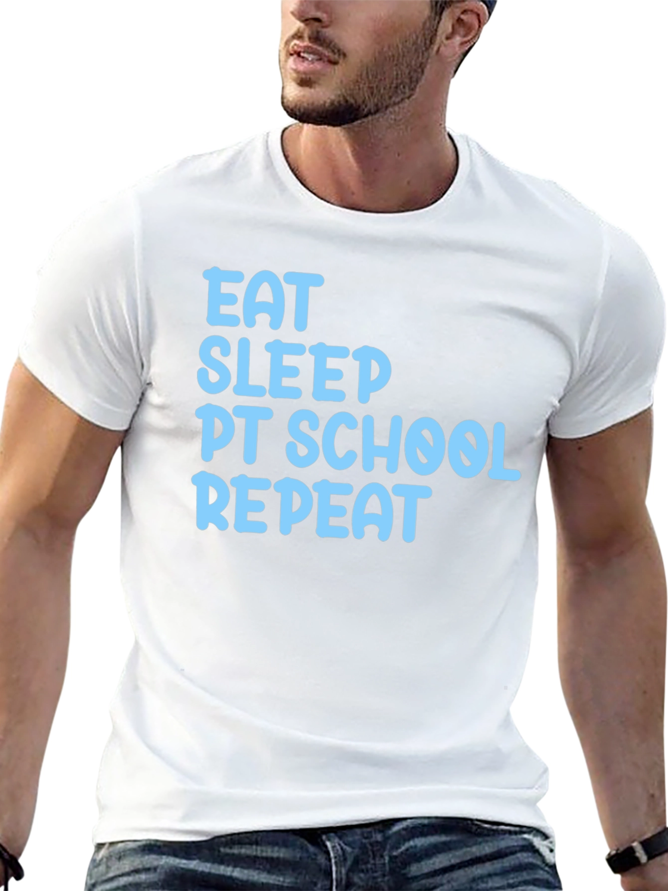 Eat Sleep PT School Repeat Graphic Tee