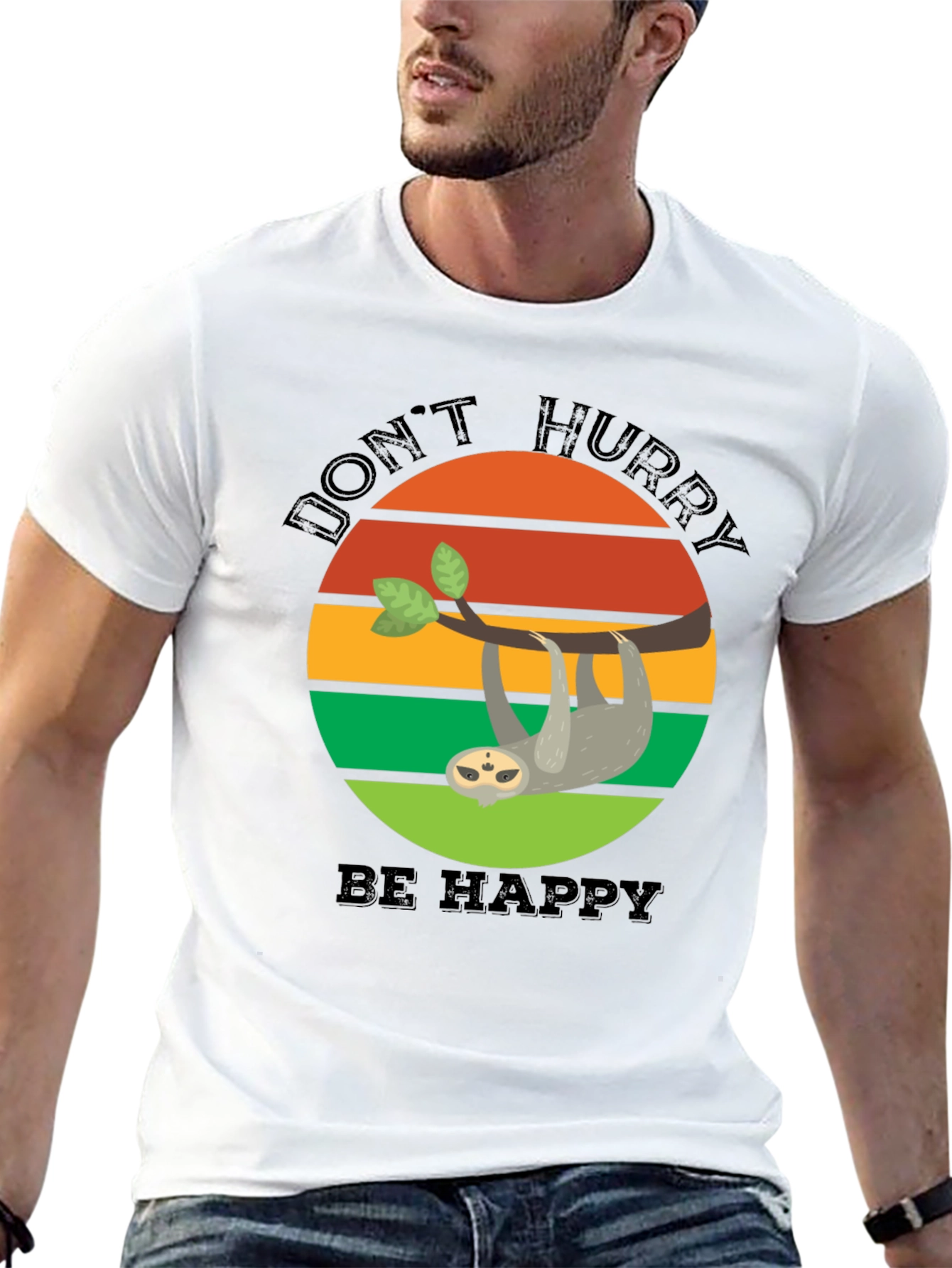 Dont Hurry Be Happy Sloth T-Shirt
