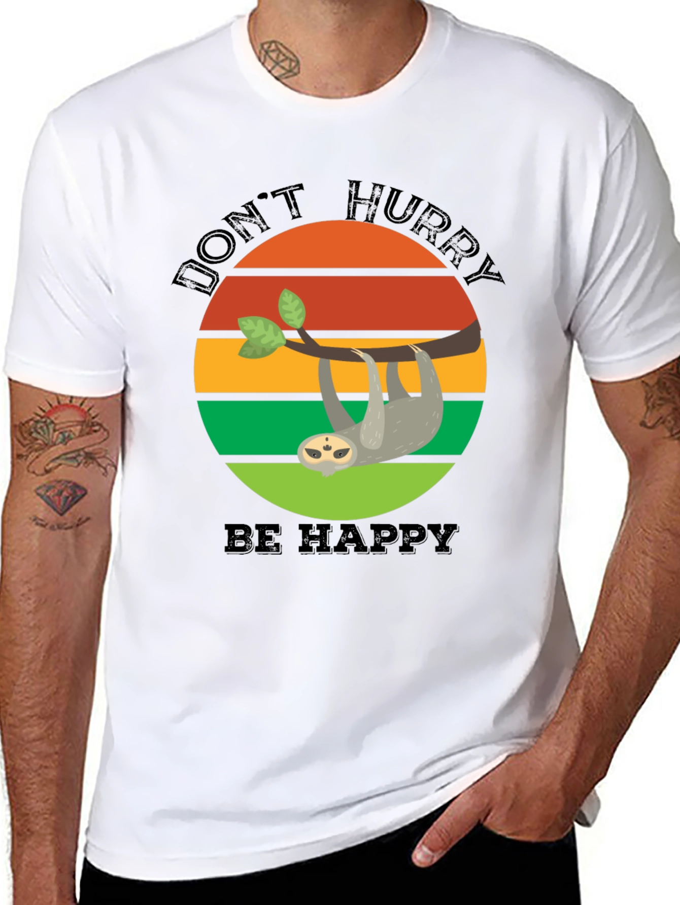 Dont Hurry Be Happy Sloth T-Shirt