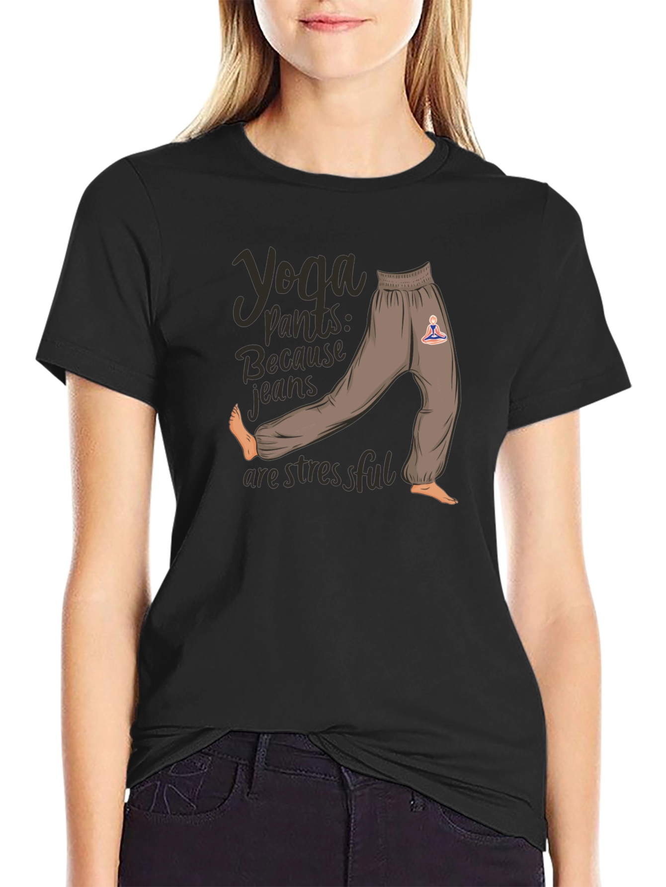 Yoga Pants Graphic Tee: Comfort & Style