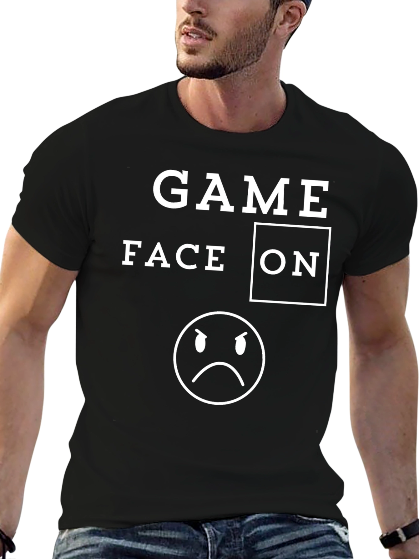 Game Face On T-Shirt - Funny Graphic Tee