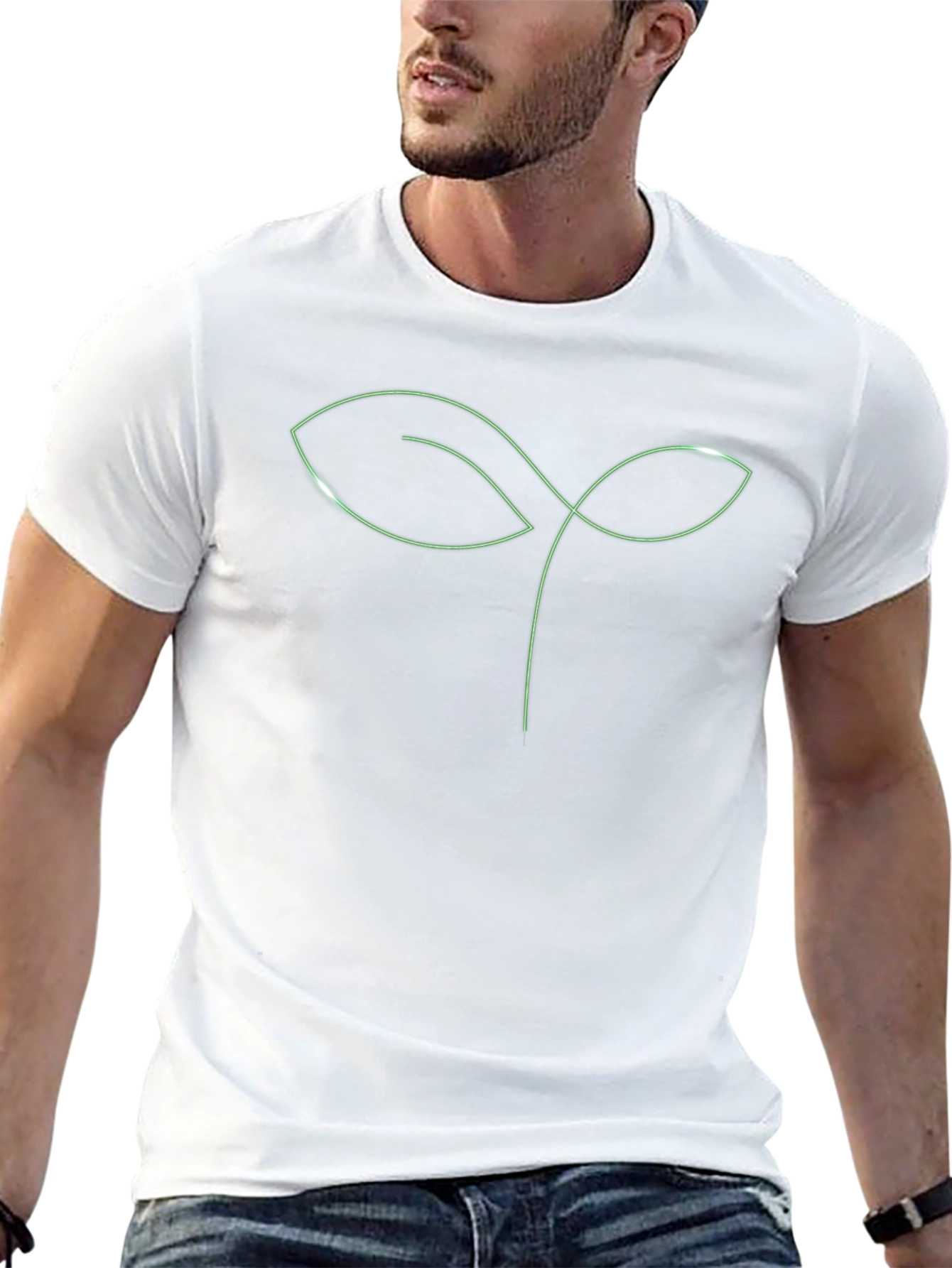Modern Sprout Black T-Shirt