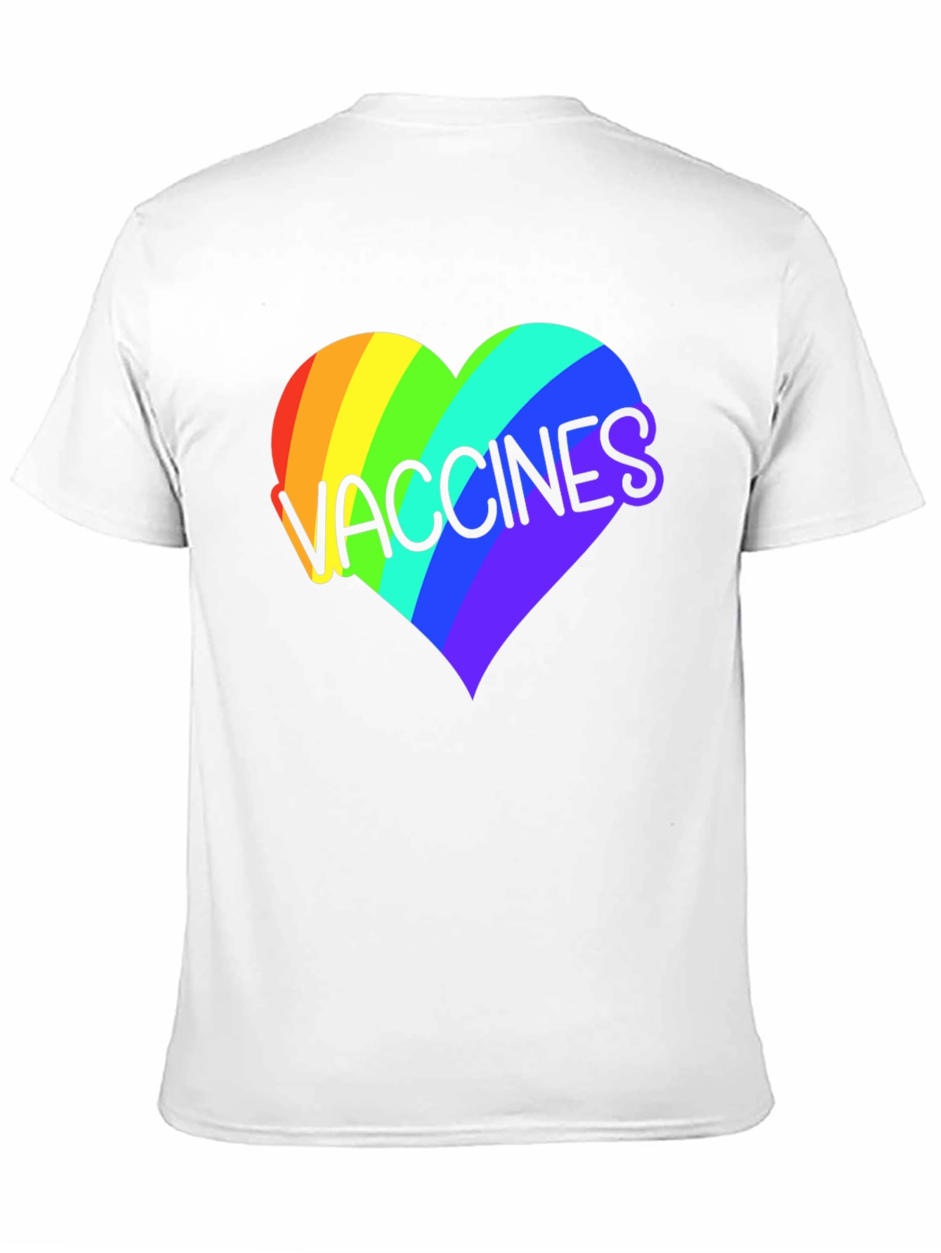 Vaccines Heart Rainbow Graphic Tee