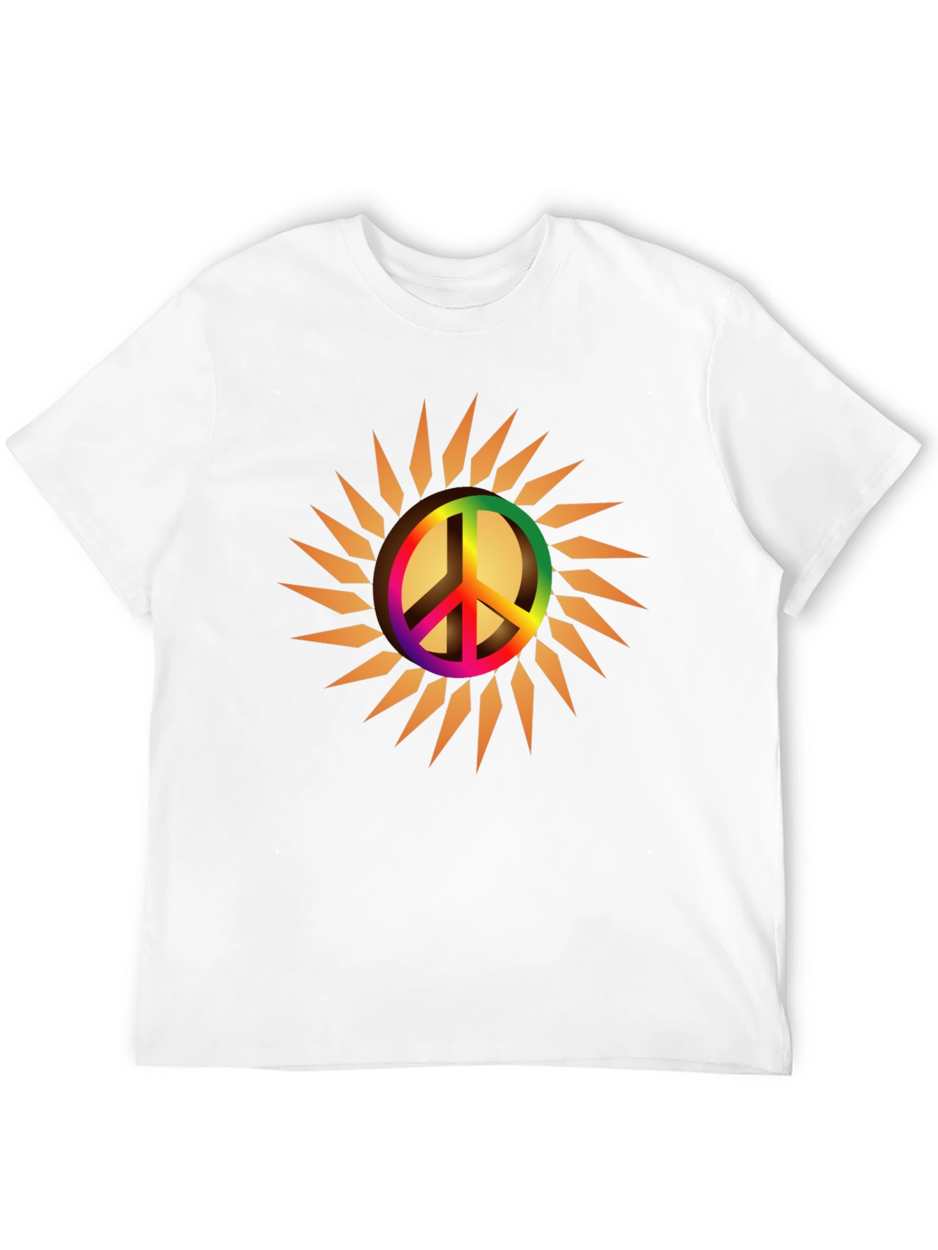 Peace Sign Sun Graphic Tee - Black