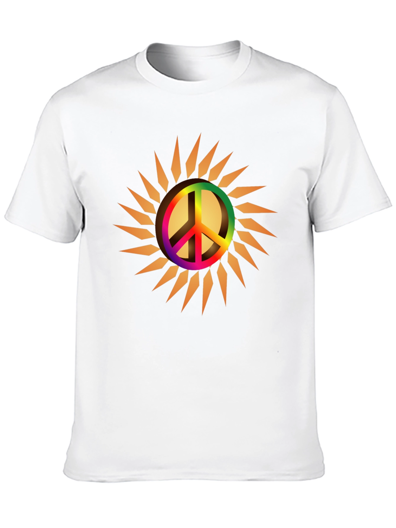 Peace Sign Sun Graphic Tee - Black