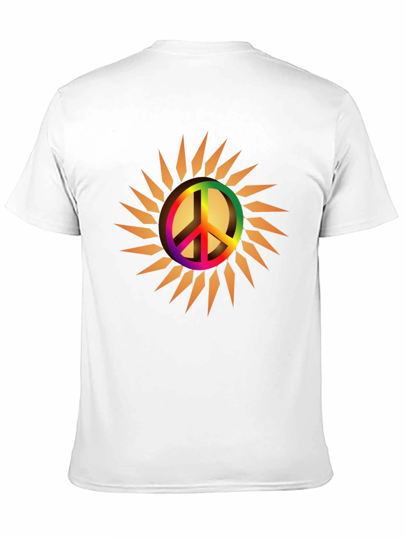 Peace Sign Sun Graphic Tee - Black