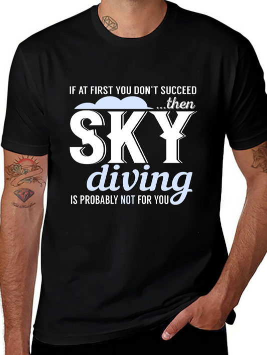 Skydiving Funny Graphic Tee