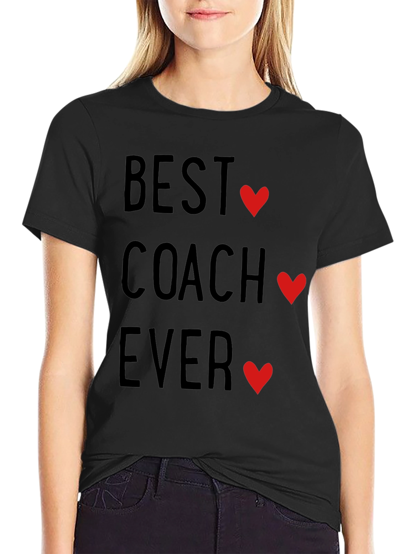 Best Coach Ever T-Shirt - Heart Design