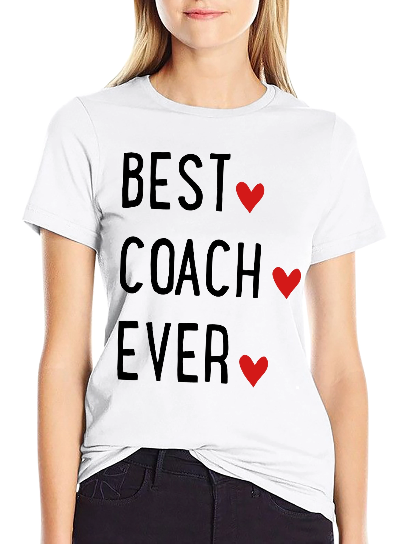 Best Coach Ever T-Shirt - Heart Design