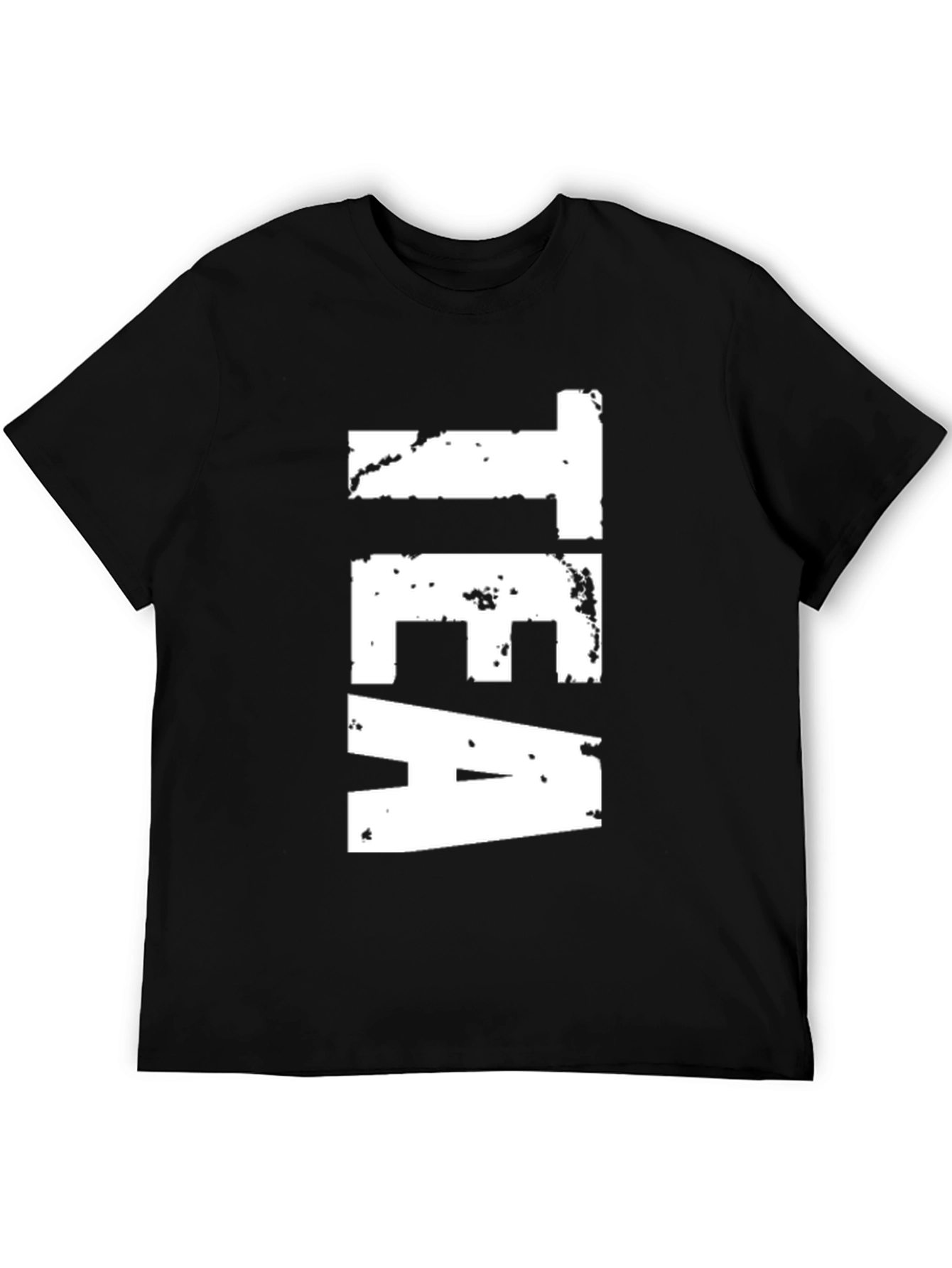 Mens Black TEA Graphic T-Shirt