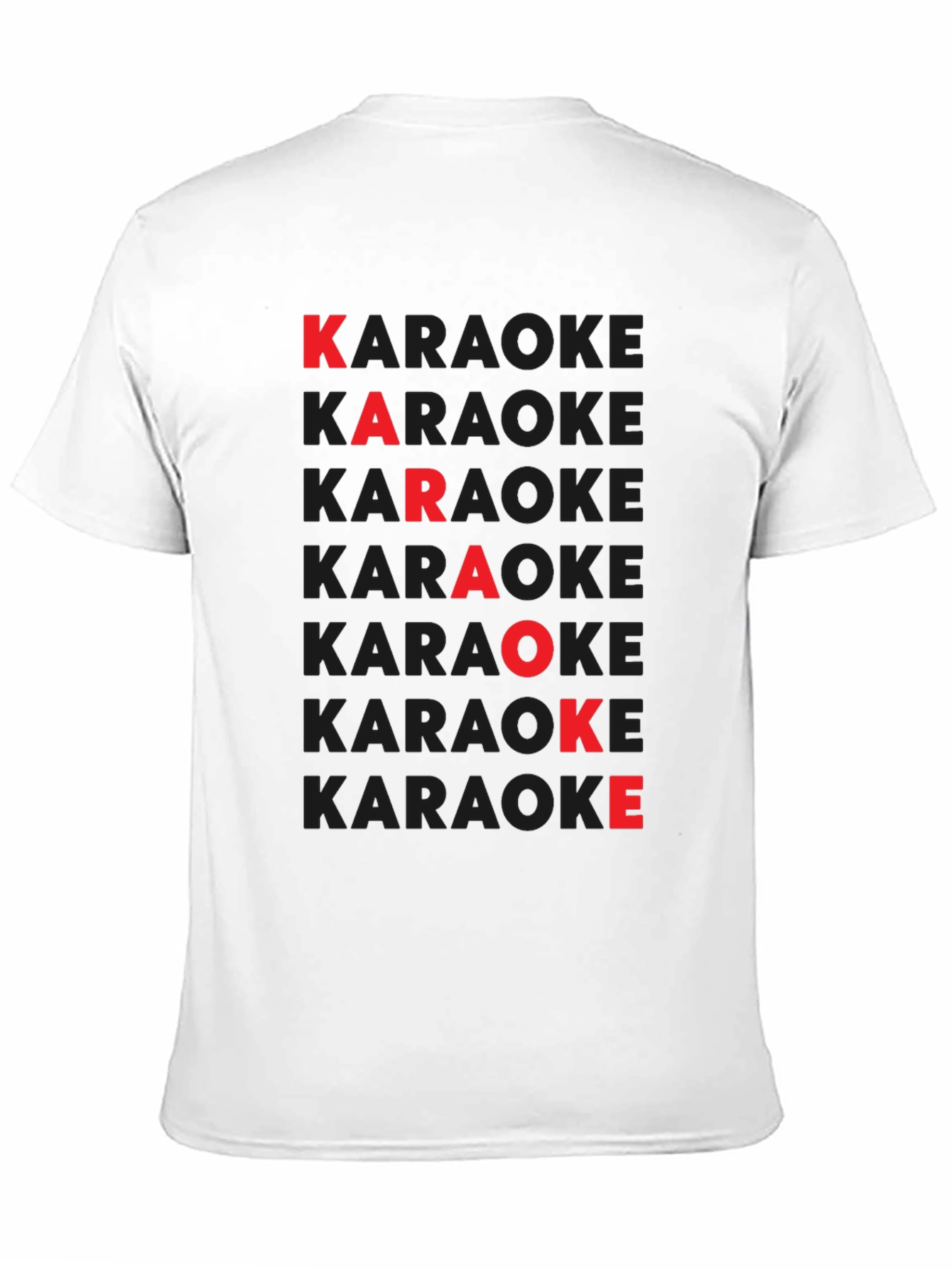 Karaoke Red Letter Black T-Shirt