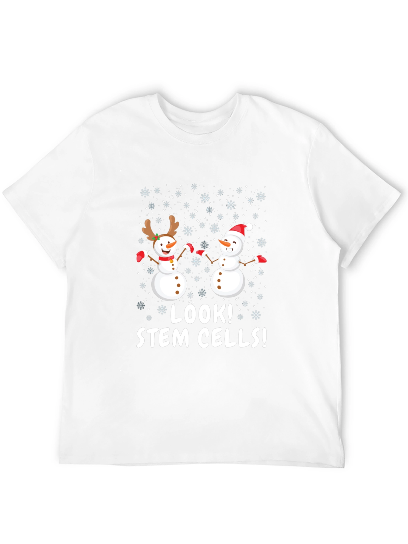 Look! Stem Cells! Funny Christmas Snowman T-Shirt
