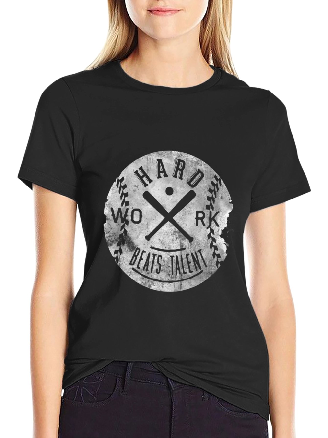 Hard Work Beats Talent Baseball T-Shirt