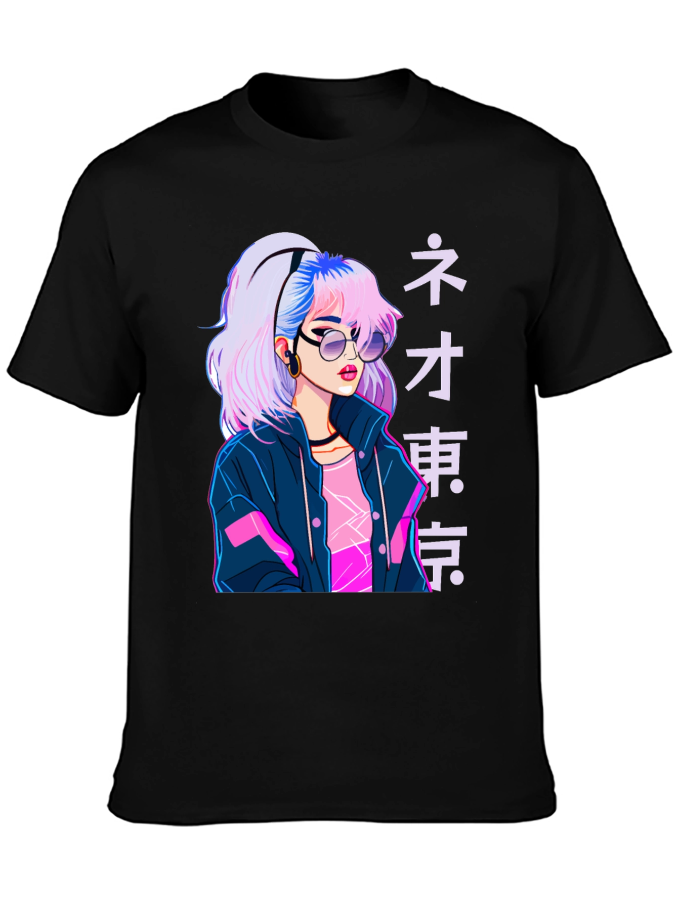 Neo Tokyo Girl Graphic Tee - Anime Style