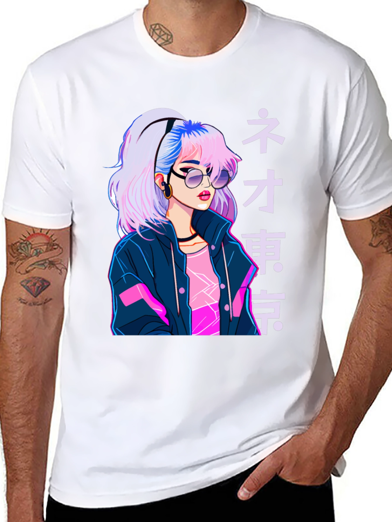 Neo Tokyo Girl Graphic Tee - Anime Style